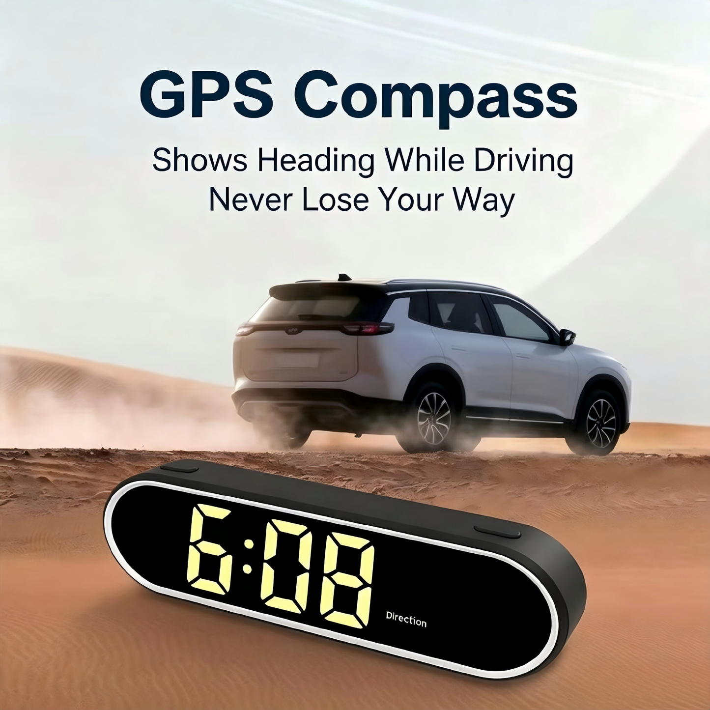 Smart in-car radar detector with voice alerts, head-up display, speed‑measuring radar, and Beidou HUD—specifically designed for automotive warning systems.