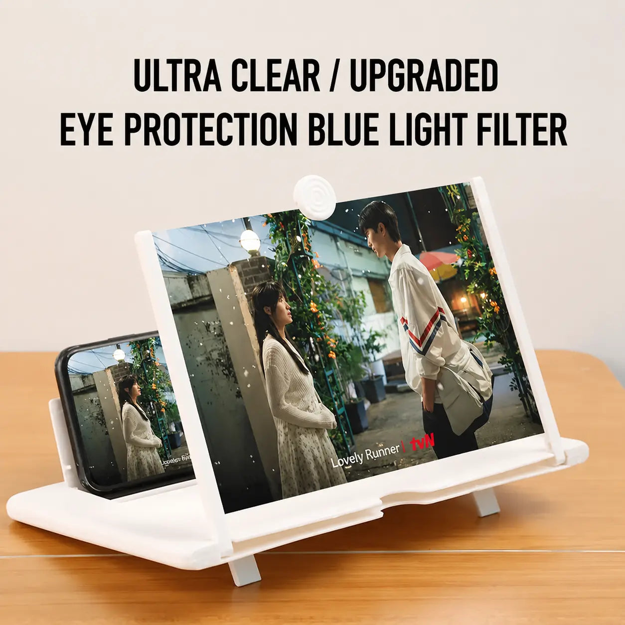 Extra-Large 3D HD Phone Screen Magnifier with Stand | Blue-Light Filter & Eye Protection