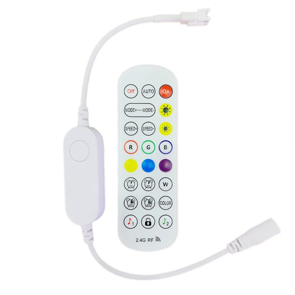 5V/12V/24V LED strip controller, 24-key RGB light controller with Bluetooth, colorful LED strip dimmer