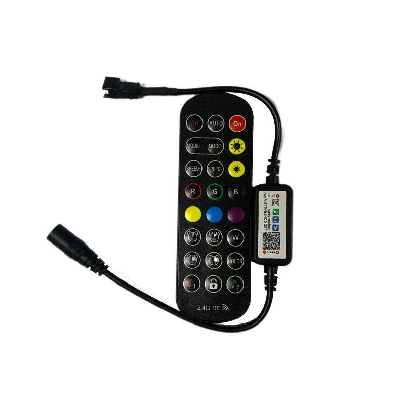 5V/12V/24V LED strip controller, 24-key RGB light controller with Bluetooth, colorful LED strip dimmer